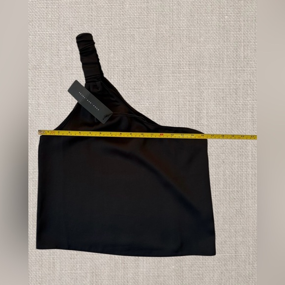 NWT Know One Cares One-Shoulder Satin Tank in Black Size S - Picture 13 of 13